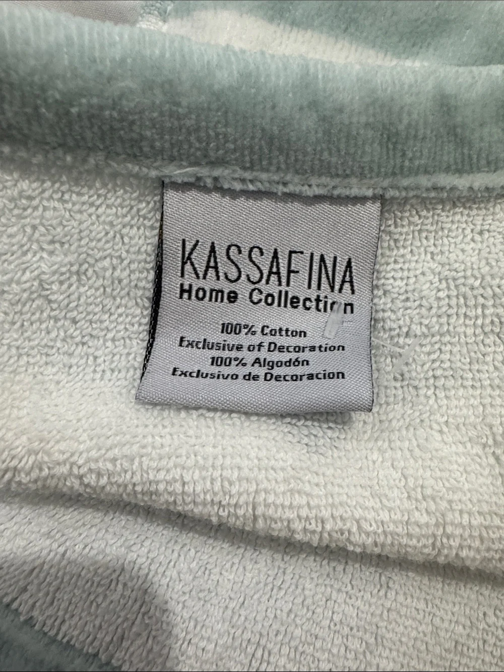 NEW Kassafina Bath Towel - Blue Stripe with Puppy Bathtub Print